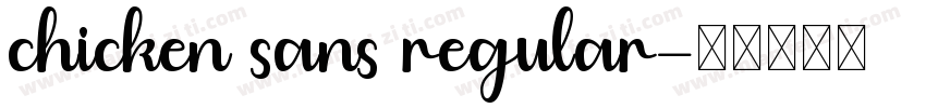 chicken sans regular字体转换
